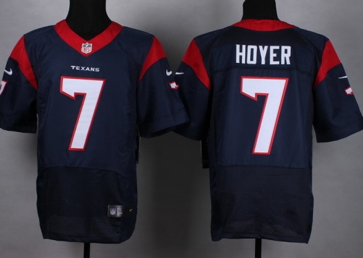 Nike Houston Texans #7 Brian Hoyer Blue Stitched NFL Elite Jersey