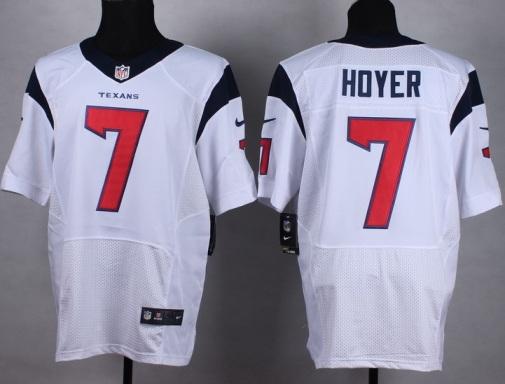 Nike Houston Texans #7 Brian Hoyer White Stitched NFL Elite Jersey