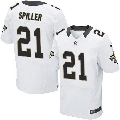 Nike New Orleans Saints #21 C.J. Spiller White Men's Stitched NFL Elite Jersey