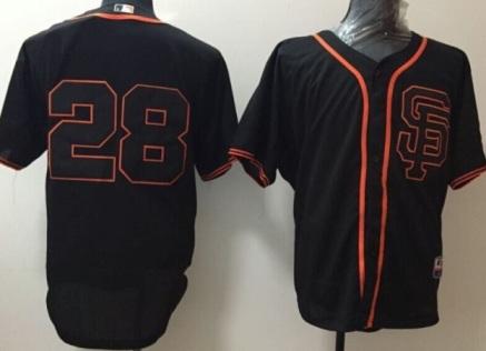 San Francisco Giants #28 Buster Posey Black Stitched Baseball Jersey