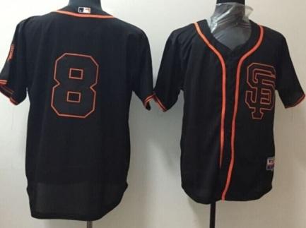 San Francisco Giants #8 Hunter Pence Black Stitched Baseball Jersey