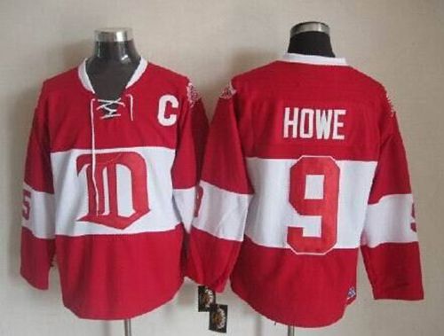 Detroit Red Wings #9 Gordie Howe Red Winter Classic CCM Throwback Stitched NHL Jersey Detroit Red Wings #9 Gordie Howe Red Winter Classic CCM Throwback Stitched NHL Jersey