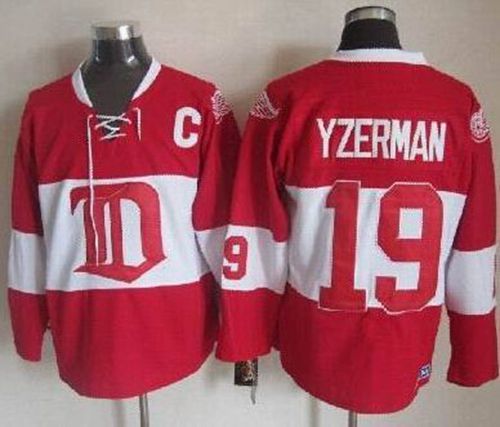 Detroit Red Wings #19 Steve Yzerman Red Winter Classic CCM Throwback Stitched NHL Jersey