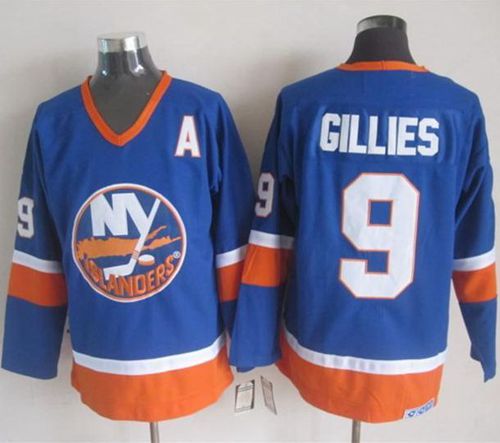 New York Islanders #9 Clark Gillies Baby Blue CCM Throwback Stitched NHL Jersey
