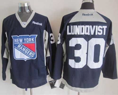 New York Rangers #30 Henrik Lundqvist Navy Blue Practice Stitched NHL Jersey