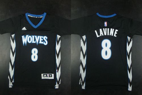 Minnesota Timberwolves #8 Zach LaVine Black Alternate Stitched NBA Jersey