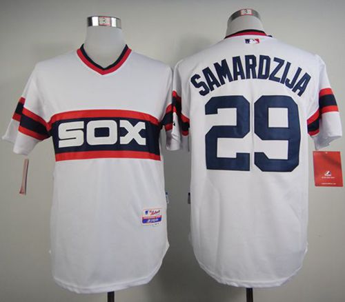 Chicago White Sox #29 Jeff Samardzija White Alternate Home Stitched Baseball Jerseys
