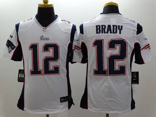 Nike New England Patriots #12 Tom Brady White Stitched NFL Limited Jersey