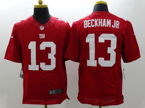 Nike New York Giants #13 Odell Beckham Jr Red Stitched NFL Elite Jersey