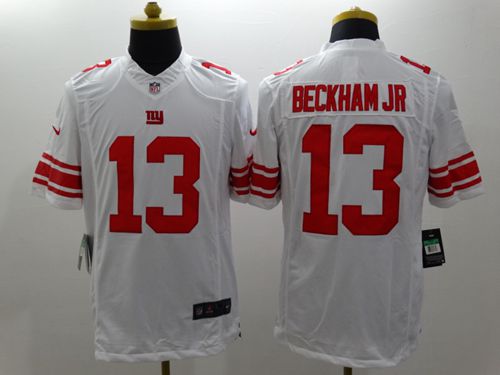 Nike New York Giants #13 Odell Beckham Jr White Stitched NFL Limited Jersey