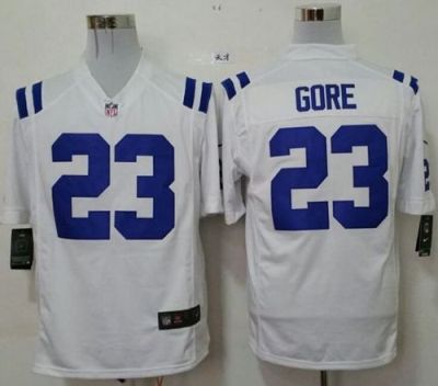 Nike Indianapolis Colts #23 Frank Gore White Stitched NFL Game Jersey