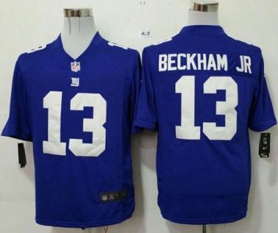 Nike New York Giants #13 Odell Beckham Jr Royal Blue Stitched NFL Game Jersey