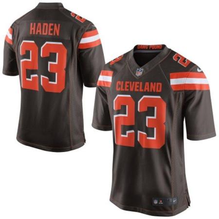 Youth Nike Cleveland Browns #23 Joe Haden Brown Stitched NFL Jersey