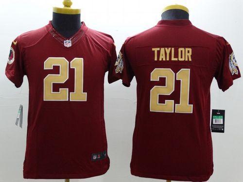 Youth Nike Washington Redskins #21 Sean Taylor Red Stitched NFL Limited Jersey