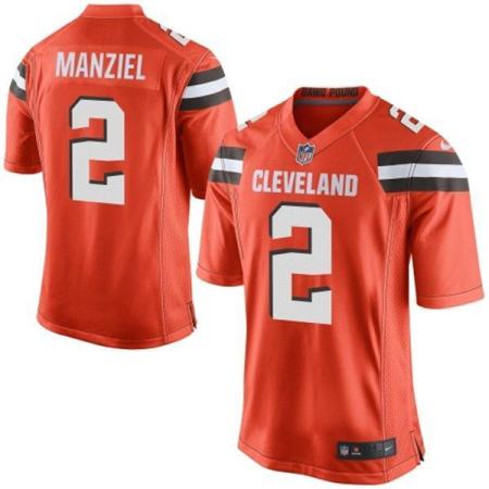 Youth Nike Cleveland Browns #2 Johnny Manziel Orange Alternate Stitched NFL Jersey