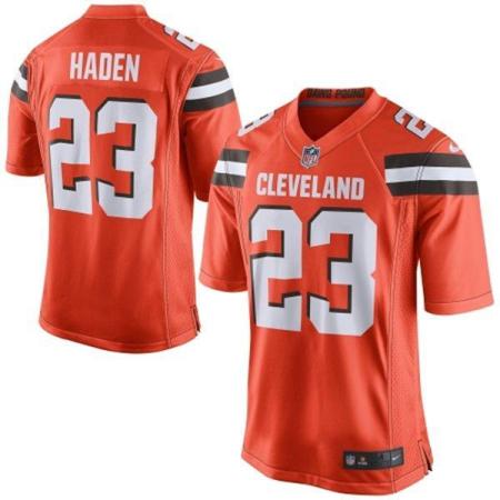 Youth Nike Cleveland Browns #23 Joe Haden Orange Alternate Stitched NFL Jersey