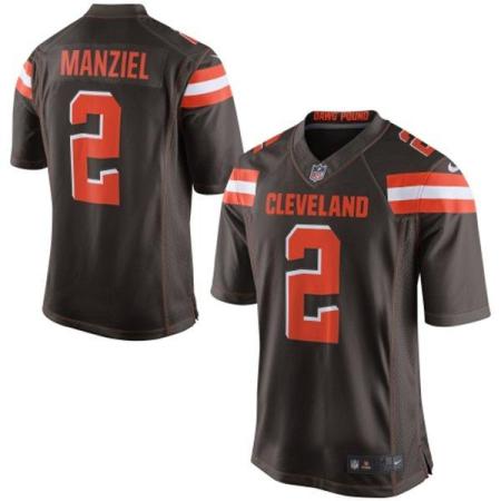 Nike Cleveland Browns #2 Johnny Manziel Brown Stitched NFL Elite Jersey