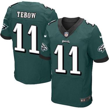 Nike Philadelphia Eagles #11 Tim Tebow Green Men's Stitched NFL Elite Jersey