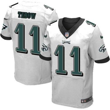 Nike Philadelphia Eagles #11 Tim Tebow White Men's Stitched NFL New Elite Jersey