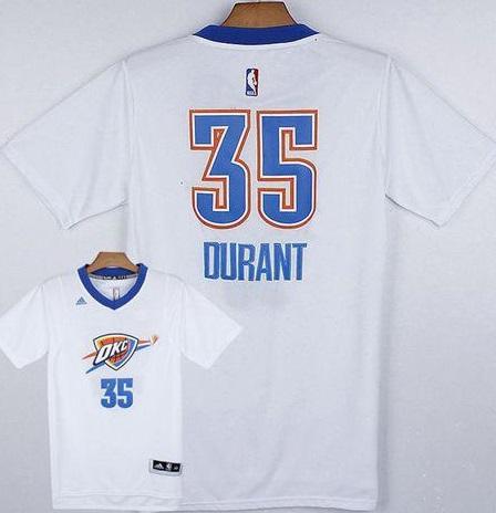 Oklahoma City Thunder #35 Kevin Durant White Pride Stitched NBA Jersey
