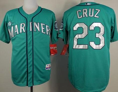 Seattle Mariners #23 Nelson Cruz Green Cool Base Stitched Baseball Jersey