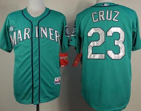 Seattle Mariners #23 Nelson Cruz Green Cool Base Stitched Baseball Jersey Seattle Mariners #23 Nelson Cruz Green Cool Base Stitched Baseball Jersey