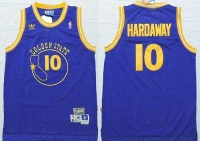 Golden State Warriors #10 Tim Hardaway Blue Throwback Stitched NBA Jersey