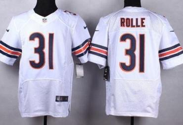 Nike Chicago Bears #31 Antrel Rolle White Men's Stitched NFL Elite Jersey