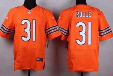 Nike Chicago Bears #31 Antrel Rolle Orange Stitched NFL Elite Jersey