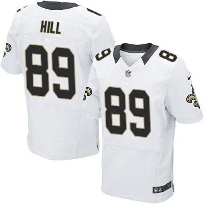 Nike New Orleans Saints #89 Josh Hill White Men's Stitched NFL Elite Jersey