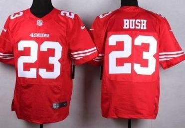 Nike San Francisco 49ers #23 Reggie Bush Red Stitched NFL Elite Jersey