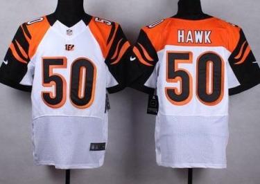 Nike Cincinnati Bengals #50 A.J. Hawk White Men's Stitched NFL Elite Jersey