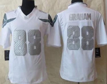 Nike Seattle Seahawks #88 Jimmy Graham White NFL Limited Platinum Jersey