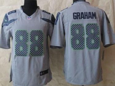 Nike Seattle Seahawks #88 Jimmy Graham Grey Stitched NFL Limited Jersey