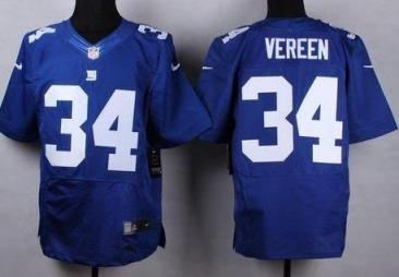 Nike New York Giants #34 Shane Vereen Blue Stitched NFL Elite Jersey
