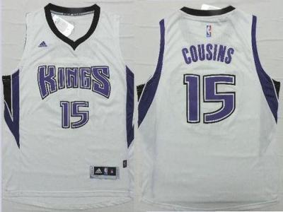 Sacramento Kings #15 DeMarcus Cousins White Revolution 30 Stitched NBA Jersey