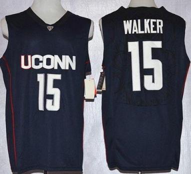 UConn Huskies #15 Kemba Walker Navy Blue Basketball Stitched NCAA Jersey