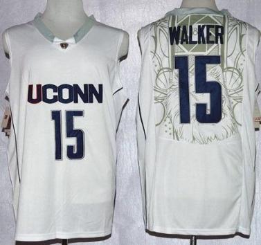 UConn Huskies #15 Kemba Walker White Basketball Stitched NCAA Jersey