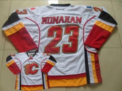 Calgary Flames #23 Sean Monahan White Stitched NHL Jersey