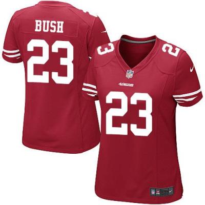 Women's Nike San Francisco 49ers #23 Reggie Bush Red Stitched NFL Jersey