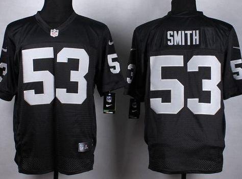 Nike Oakland Raiders #53 Malcolm Smith Black Stitched NFL Elite Jersey