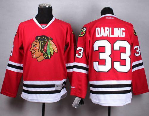 Chicago Blackhawks #33 Scott Darling Red Home Stitched NHL Jersey