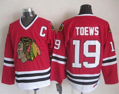 Chicago Blackhawks #19 Jonathan Toews Red CCM Throwback Stitched NHL Jersey