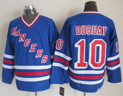 New York Rangers #10 Ron Duguay Blue CCM Heroes of Hockey Alumni Stitched NHL Jersey