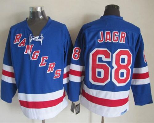 New York Rangers #68 Jaromir Jagr Light Blue CCM Throwback Stitched NHL Jersey