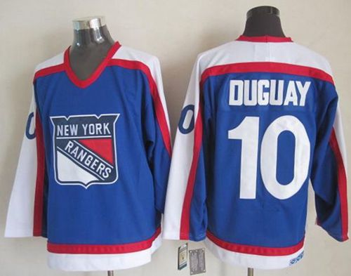 New York Rangers #10 Ron Duguay Blue White CCM Throwback Stitched NHL Jersey