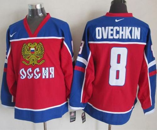 Washington Capitals #8 Alex Ovechkin Red Blue Stitched NHL Jersey