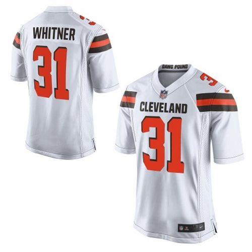 Nike Cleveland Browns #31 Donte Whitner White Men's Stitched NFL Elite Jersey