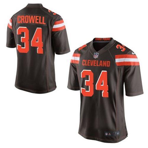 Nike Cleveland Browns #34 Isaiah Crowell Brown Stitched NFL Elite Jersey