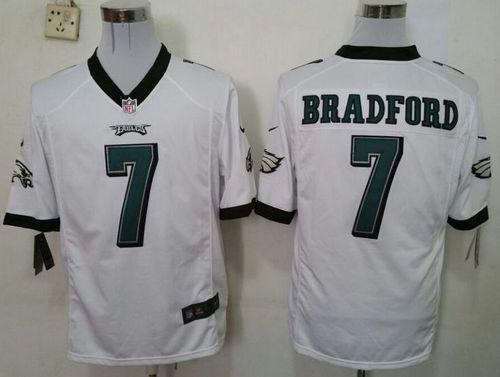 Nike Philadelphia Eagles #7 Sam Bradford White Men's Stitched NFL Game Jersey